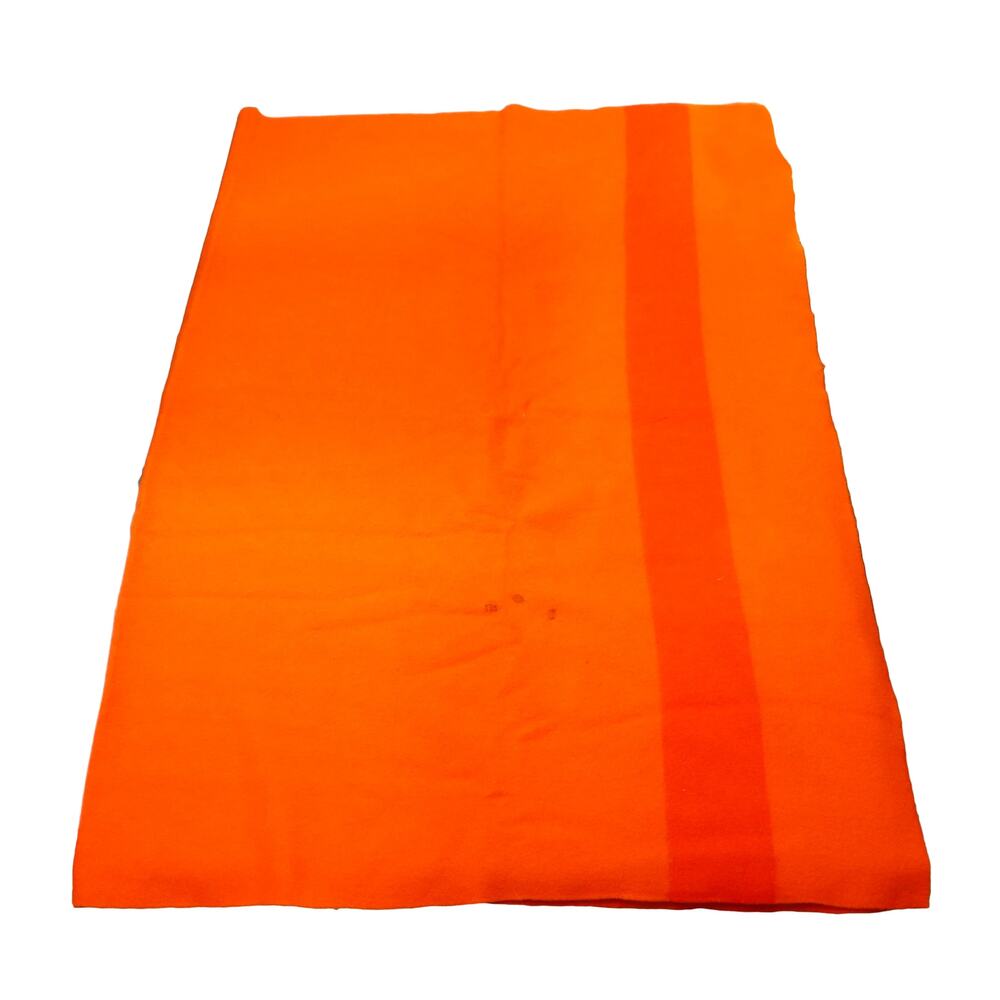 Vintage Hundsons Bay Wool Tango Orange 3.5 Point Blanket